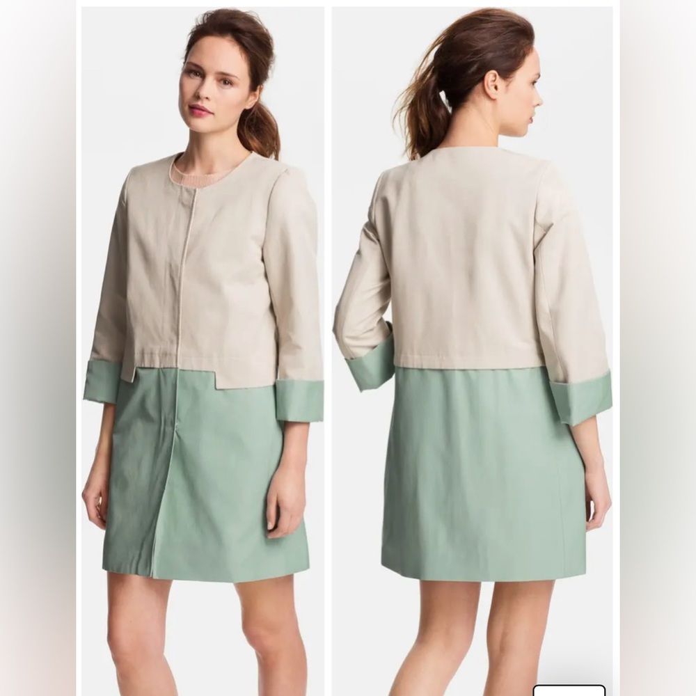 Tahari 'Marisole' Colorblock Coat Size M